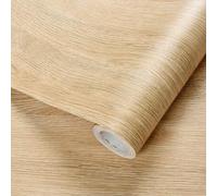Shein 1 rollo de papel tapiz autoadhesivo con grano de madera, película de vinilo removible vintage para encimeras y gabinetes, pegatina decorativa, panel d