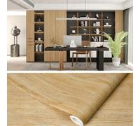 Shein 1 Rollo de Papel Tapiz Autoadhesivo de Vinilo con Grano de Madera Natural Rústico Mate Impermeable Removible Grueso de PVC Pegar y Pegar Pegatinas de