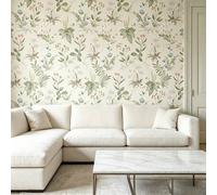 Shein 1 rollo de papel tapiz autoadhesivo floral impermeable, pegatina decorativa de PVC vintage para dormitorio y gabinete, fácil de instalar, acabado mate