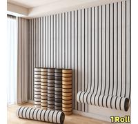 Shein 1 Rollo de Papel Tapiz Autoadhesivo, Panel de Pared con Grano de Madera Falsa, Pegatina de Pared IPXE Impermeable y Reforzada, Adecuado para Decoració