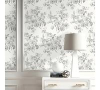 Shein 1 Rollo de Papel Tapiz Autoadhesivo Vintage Francés con Patrón de Plantas Florales, Papel de Contacto Removible y Adhesivo. Ideal para Decoración de P