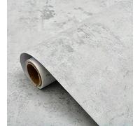 Shein 1 rollo de papel tapiz de contacto con estilo de cemento gris claro simulado, decoración de estilo retro de hormigón, arte de pared, decoración de par