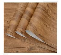Shein 1 Rollo de papel tapiz de grano de madera, adecuado para muebles, paredes, pegatinas de pared de PVC, calcomanías de pared DIY, impermeable para puert
