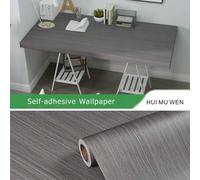 Shein 1 rollo de papel tapiz de vinilo con textura de madera impermeable, papel tapiz autoadhesivo adecuado para puertas, gabinetes, escritorios y otras dec