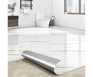 Shein 1 Rollo de Pegatina de Suelo de Vinilo Autoadhesivo con Patrón de Mármol Grueso y Brillante, Revestimiento de Suelo de Linóleo de Vinilo, Resistente a