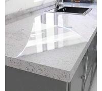 Shein 1 rollo de película protectora transparente para mesa, resistente al agua, al aceite y al calor (450°F), autoadhesiva, adecuada para cocina, gabinetes