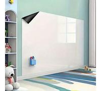 Shein 1 Rollo de Pizarra Blanca Autoadhesiva Pizarra Verde Pegatina de Pared con Borrador, Decoración de Oficina y Hogar Tablero de Mensajes de Lienzo