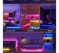 Shein 1 Set 1m/2m/3 metros/5m/10m/15m/20m [2 rollos de 10m] /30m [2 rollos de 15m] /40m [2 rollos de 20m] Tira de iluminación decorativa LED multicolor con