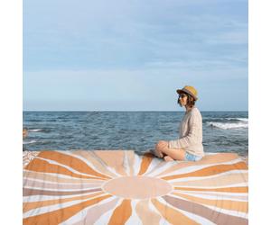 Shein 1 Set 210x200cm Manta de Playa, Esterilla de Picnic y Camping al Aire Libre con Ganchos y Estacas Portátiles, Esterilla de Playa Extragrande, Esterill