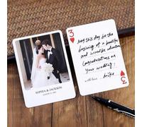 Shein 1 set/54 piezas Tarjetas de libro de visitas personalizadas, alternativa de libro de visitas de boda, regalo de boda personalizado, cartas de juego co