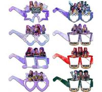 Shein 1 set/8 piezas Gafas de fiesta de cazadores D-Emon K-Pop, accesorios de cabina de fotos novedosos con diseños de personajes, gafas de papel divertidas