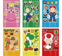 Shein 1 set Anime . Juego de pegatinas de rompecabezas Kawaii que hace una cara, pegatinas de dibujos animados lindos, juguete de rompecabezas DIY, el regal