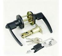 Shein 1 Set Cerradura de Puerta de Aleación de Aluminio con 3 Barras, Manija de Palanca y 3 Llaves, Cerradura Interior Antirrobo Duradera, Adecuada para Dor