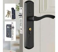 Shein 1 Set Cerradura de puerta de madera ajustable, Manija de puerta de habitación interior universal, Cerradura de puerta de dormitorio, Perilla mecánica,