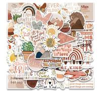 Shein 1 set de 50 hojas de pegatinas inspiracionales vintage a prueba de agua, suministros para scrapbooking, pegatinas divertidas para portátil, Kindle, te