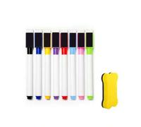 Shein 1 set de bolígrafos magnéticos de pizarra blanca para refrigerador en colores aleatorios, bolígrafos especiales para planificador mensual/semanal de r