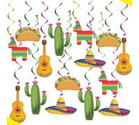 Shein 1 Set de Decoraciones para Fiesta Mexicana, Incluyendo Decoración Espiral Colgante, Decoración Espiral de Sombrero de Fiesta de Cumpleaños, Decoración