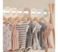 Shein 1 Set de divisores de armario para bebé, organizador de armario para bebé, etiquetas neutras/blancas/en blanco, divisores de ropa de bebé redondos, se
