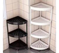 Shein 1 Set de estantería de esquina moderna de 3/4/5 niveles, plegable, requiere autoensamblaje, adecuada para baño, cocina, cosméticos y artículos de toca