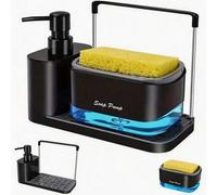 Shein 1 Set de Kit de Dispensador de Jabón Hecho a Mano, Incluye Bandeja, Dispensador de Jabón de Doble Capa, Soporte para Esponja y Escurridor, Organizador