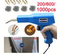 Shein 1 Set de Máquina de Soldadura de Plástico, Juego de Herramientas para Reparar Grietas en Parachoques de Automóviles, con 200/600/1000 Clavos de Soldad