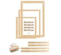 Shein 1 set de marco de madera DIY de 30x40 cm, 40x60 cm, 50x70 cm para lienzo, pintura al óleo, pintura de diamantes, hechos con varillas de madera maciza