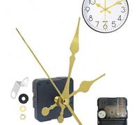 Shein 1 Set de Mecanismo de Reloj Silencioso, Incluye 1 Mecanismo y 3 Agujas de Repuesto, Adecuado para Cocina/Alarma/Reloj de Pared/Reparación de Relojes,