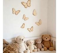 Shein 1 Set de Pegatinas de Pared de Mariposas de Estilo Bohemio | Decoración de Pared de Madera Reutilizable | Adornos Colgantes de Pared Creativos | Decor
