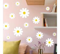 Shein 1 Set de Pegatinas decorativas de pared con flores de margarita coloridas, pegatinas, vinilos decorativos para decoración del hogar, artículos de deco