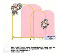 Shein 1 Set/Juego de soportes de arco de metal, con arco decorativo, soporte de arco de boda dorado, marco de arco de globos, cubierta de tela elástica para