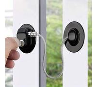 Shein 1 Set Limitador de bloqueo de ventana redonda, adecuado para cerradura de puerta corrediza, cerradura de a prueba de ladrones para puertas y ventanas,