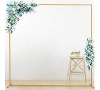 Shein 1 Set Marco de Arco de Globo Metálico Cuadrado de 300*300cm, Arco de Ceremonia de Boda, Marco de Fondo Rectangular Adecuado para Celebración de Aniver