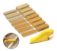 Shein 1 set Minijuego de lijado con 50 hojas de lija de diferentes granos, lijadora manual y papel de lija - Ideal para manualidades DIY, pulido de madera y