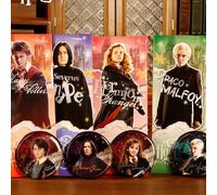 Shein 1 Set Portaentradas de Harry Potter, que incluye personajes como Hermione, Snape, Malfoy, Harry, 1 Portaentradas, 18 pegatinas, 3 postales, 3 marcapág