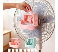 Shein 1 Set (Rosa/Azul) Ventilador Portátil Caja de Hielo - Viene con 4 Bandejas de Cubitos de Hielo, Diseñado para Enfriamiento y Refrigeración, Sin Necesi