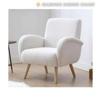 Shein 1 sillón Wahson, sillón orejero, sillón tapizado retro, sillón con respaldo engrosado, patas de silla de lectura de madera maciza para sala de estar/d
