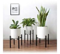 Shein 1 Soporte telescópico con forma de cruz para macetas, desmontable, para interior de sala de estar, balcón de piso a techo, soporte para macetas