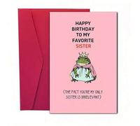 Shein 1 Tarjeta de cumpleaños divertida para amigos, tarjeta de cumpleaños hilarante para hermana, mamá, papá, tarjeta de aliento, tarjeta de felicitación d