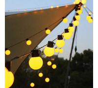 Shein 1 Tira de Luces LED G50 Bombilla Globo, Bombillas de Bola de Plástico Blanco, Adecuado para Camping al Aire Libre, Picnic, Iluminación de Ambiente de