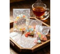 Shein 10/100 piezas Bolsas autoadhesivas para galletas, bolsas para aperitivos, bolsas de plástico individuales DIY para caramelos, bolsas de regalo decorat
