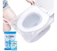 Shein 10-100 piezas Cubierta de asiento de inodoro desechable Protector de asiento de inodoro portátil para camping, hotel, accesorios de baño