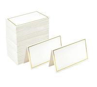 Shein 10/20/30/40 piezas - Tarjetas de asiento con lámina dorada para temporada de bodas, fiesta de cumpleaños, tarjetas de agradecimiento con lámina dorada