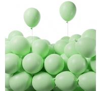 Shein 10/20/30/50/80 piezas Globos de fiesta verde pastel, globos de látex redondos de helio verde pastel claro de 5/10/12/18 pulgadas para decoración de bo