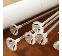 Shein 10/20/30/50 piezas de hebilla y palito de plástico para fijar globos, soporte transparente minimalista para globos para uso en fiestas