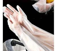 Shein 10/20/40/60 piezas Guantes desechables de CPE de 55 cm, nuevos guantes multiusos impermeables para limpieza, adecuados para la cocina, limpieza del ho