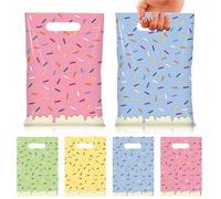 Shein 10/20/50 piezas Bolsas de favor de fiesta de helado, bolsas de caramelos de 5 colores del arcoíris, adecuadas para decoraciones de fiestas con temátic