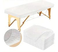Shein 10/20/50 piezas Sábanas desechables ajustables para mesa de masaje Noverlife de 88,9 x 213,36 cm, Cubiertas para cama de spa, Tela no tejida transpira