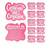 Shein 10/20/50 Tarjetas de Agradecimiento en Español - Tarjetas de Papel Rosa de Agradecimiento o Inclusión de Favor de Boda, Empaque de Pequeños Negocios,
