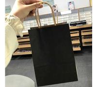 Shein 10/25/50 piezas Bolsas de regalo, Bolsas de papel kraft, Bolsas de papel reutilizables con asas para regalos, café, aperitivos, adecuadas para festiva
