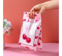 Shein 10/25/50 piezas Bolsas de regalo con diseño de cereza, Bolsas de embalaje con diseño de lazo de cereza, Bolsas de recuerdo de fiesta de cumpleaños de